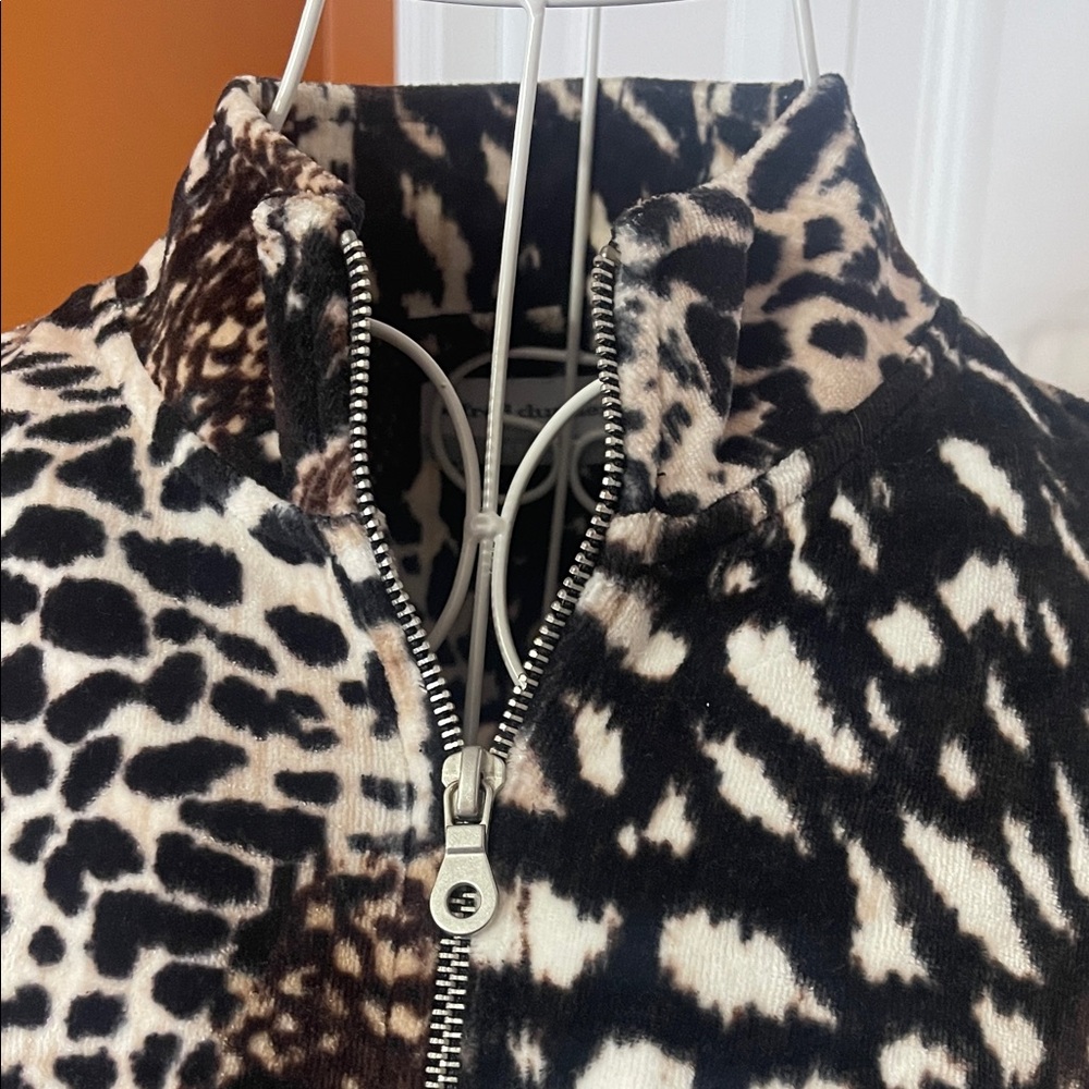 Vintage Alfred Dunner Velour Zip Jacket – Size 12 Petite - Picture 5 of 11